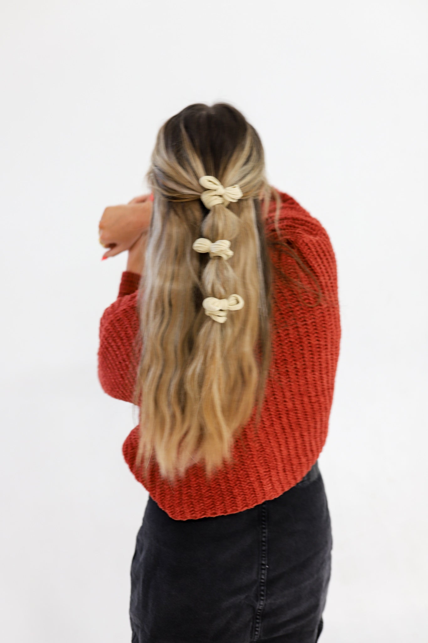 BOW SLICK BACK PONYTAILS (PACK OF 3)