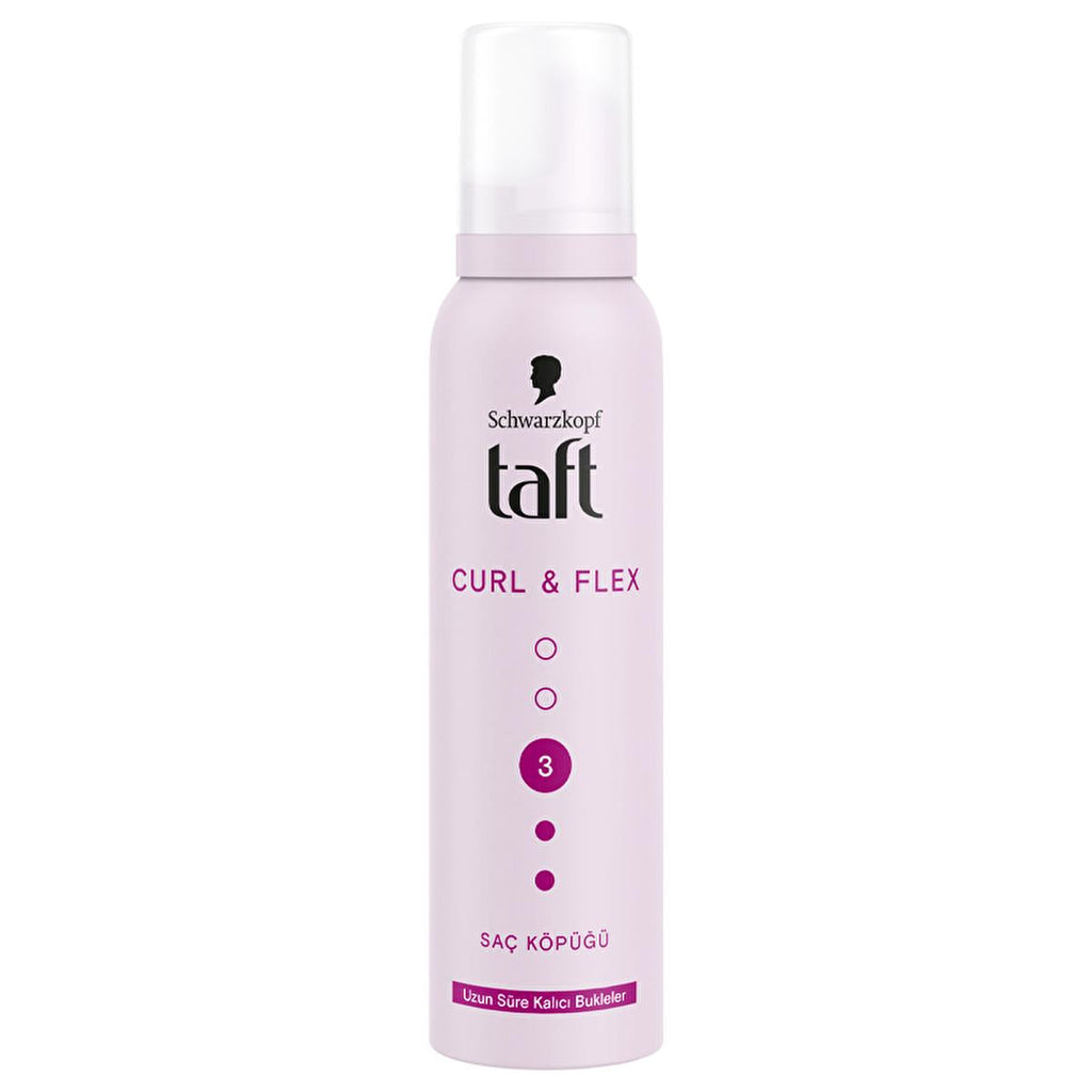 Taft Curl & Flex Hair Mousse - Enhances Curl Definition & Volume, 5.07 fl oz