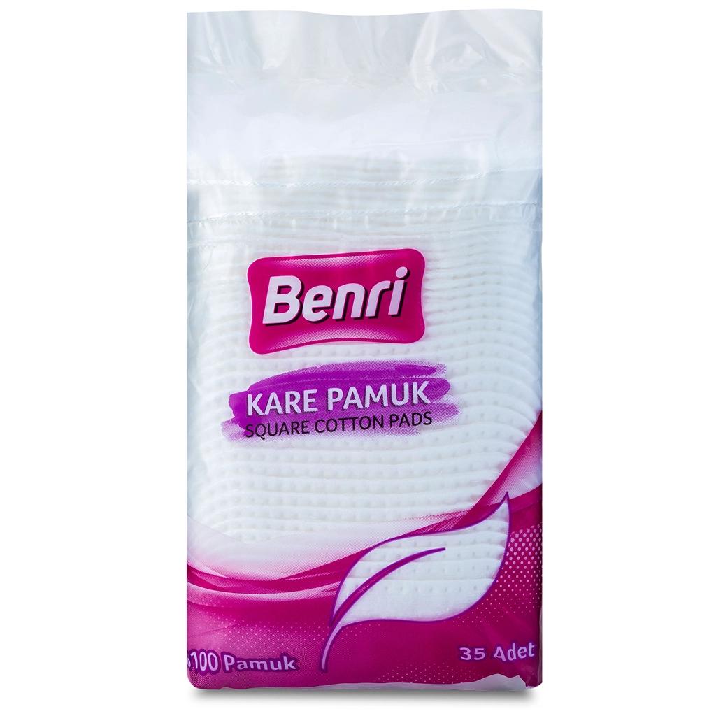 Benri Square Cotton Pads for Makeup Removal 35 Count