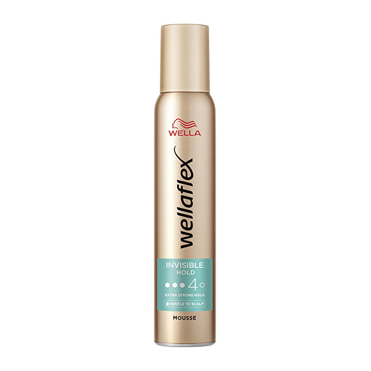 Wella Wellaflex Invisible Hold Extra Strong Hair Mousse - Vegan, 24-Hour Hold, Lightweight Hair Styling Product