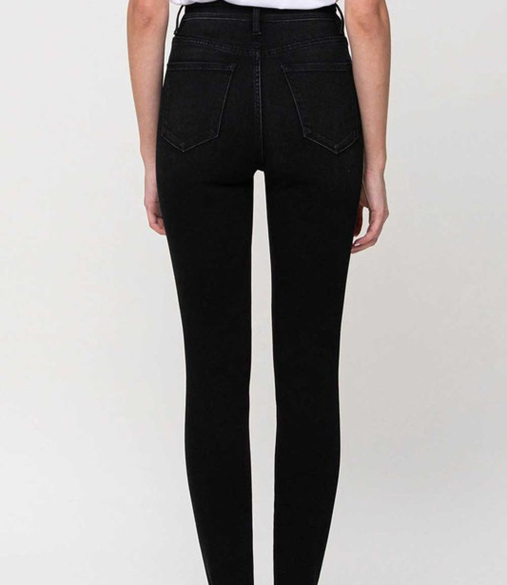 Sawyer High Rise Ankle Skinny - Washed Black