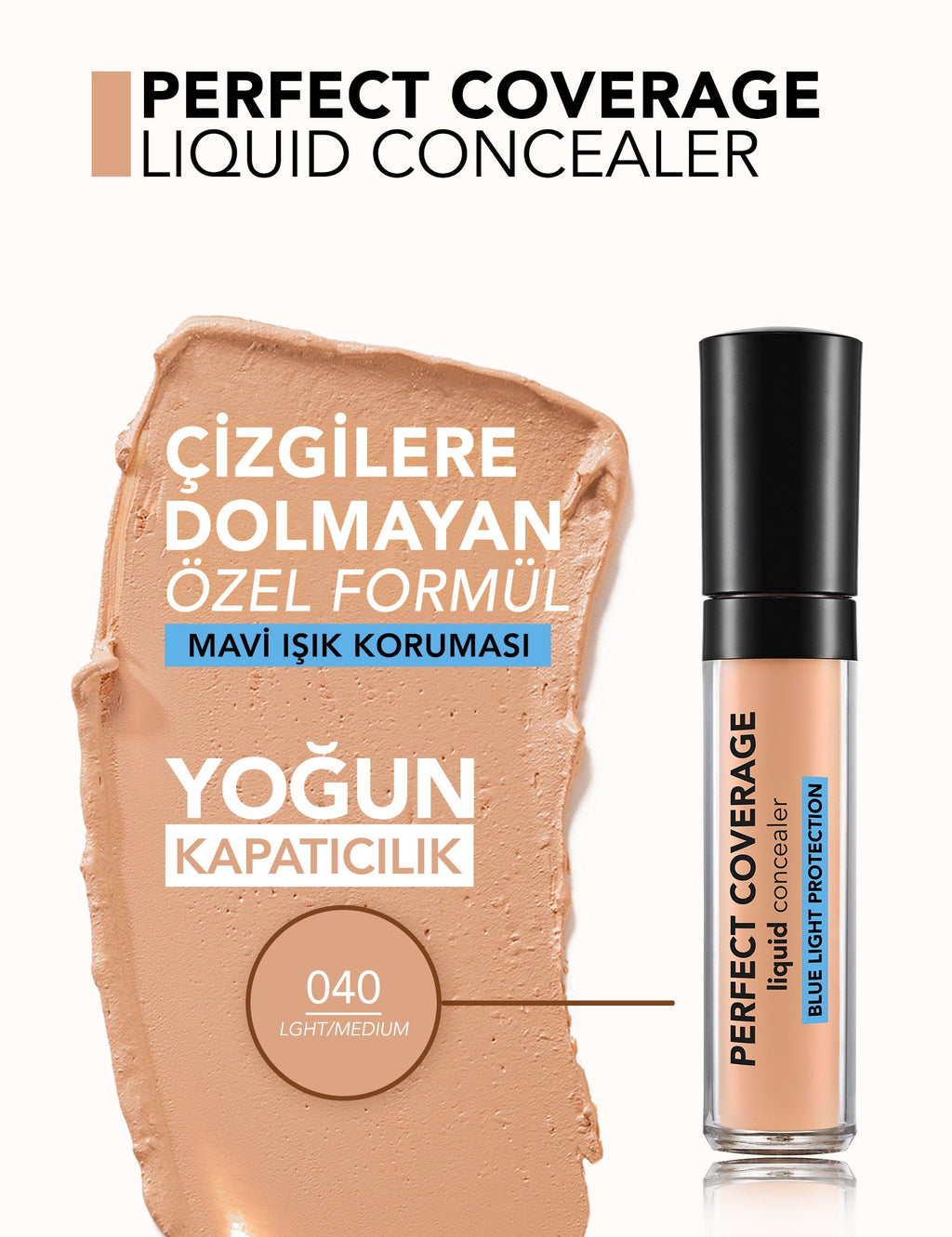 Flormar Perfect Coverage Blue Light Protection Liquid Concealer