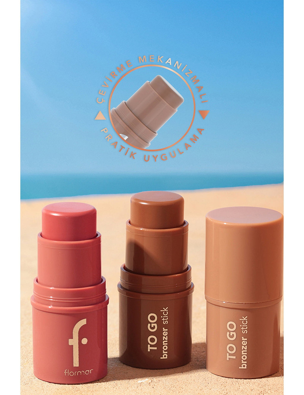 Flormar To Go Creamy Stick Blush Radiant Natural Finish 5g