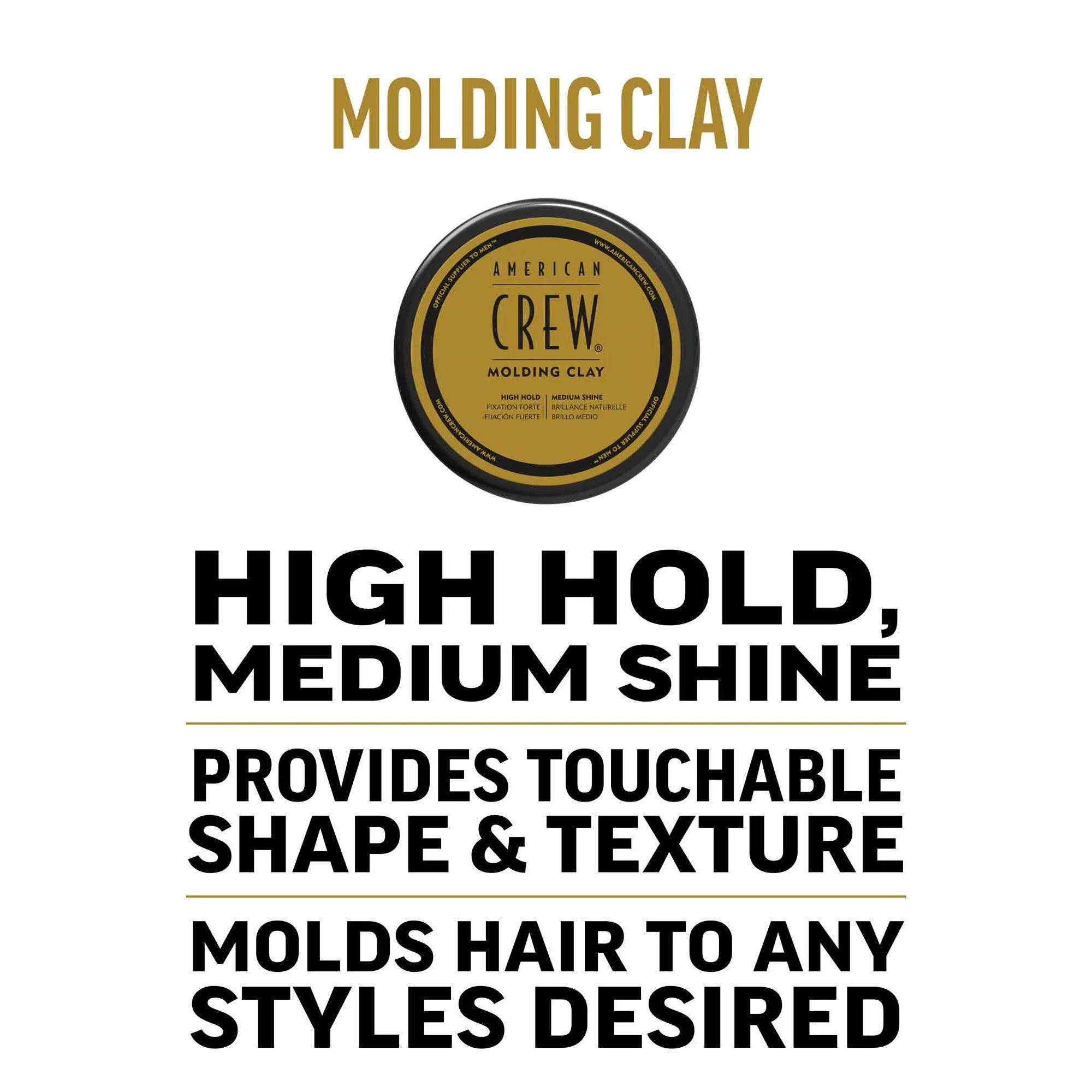 American Crew Men's Crew Hair Molding Clay, 3 oz