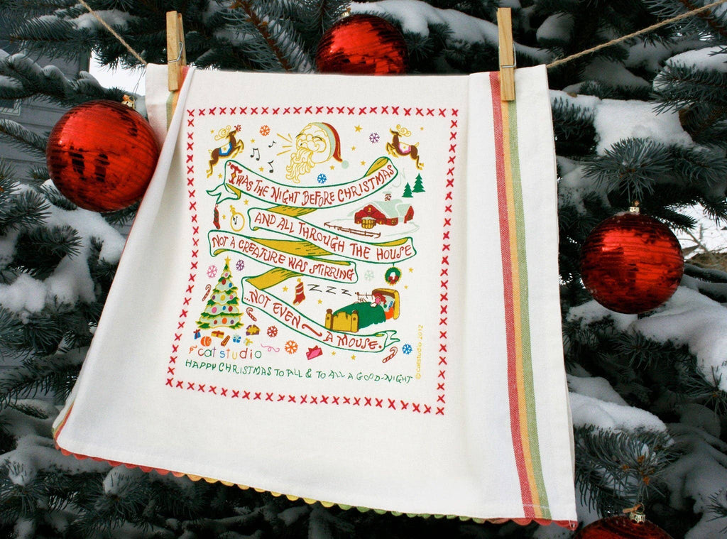 catstudio - Night Before Christmas Dish Towel