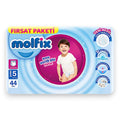 Molfix Size 5 Baby Diapers for Active Movement 44 Count