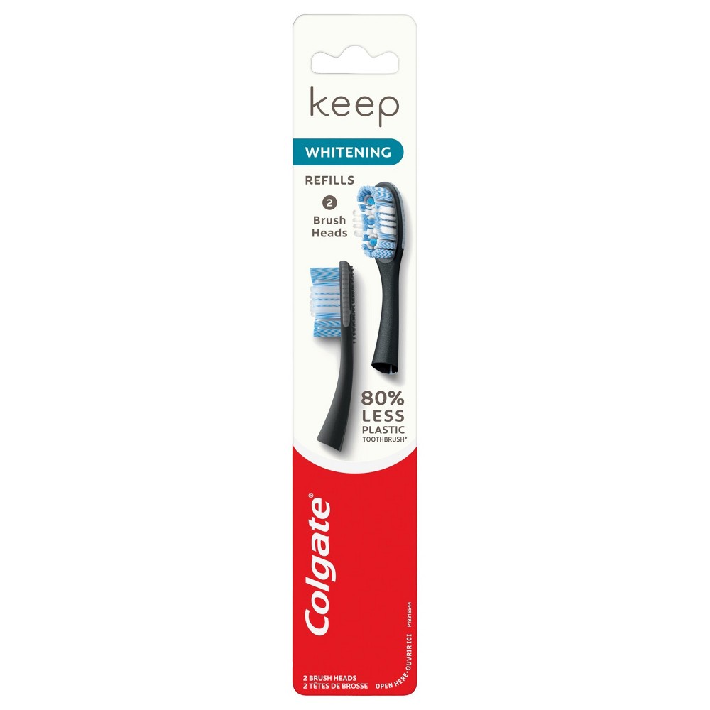 Colgate Keep Whitening Replacement Brush Head Refills, 2 Count