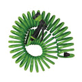 25' Green Coil Hose w/8-Pattern Plastic Nozzle 26380