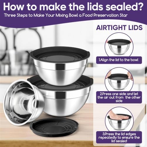 Herogo Stainless Steel Mixing Bowls