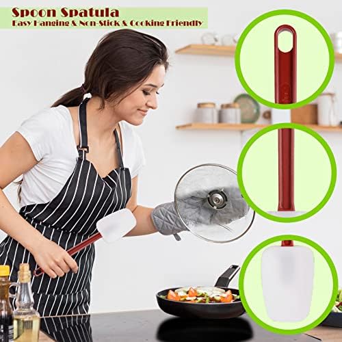 Commercial Silicone Spatula Set, High Heat Spatula + Spoonula 16 Inches