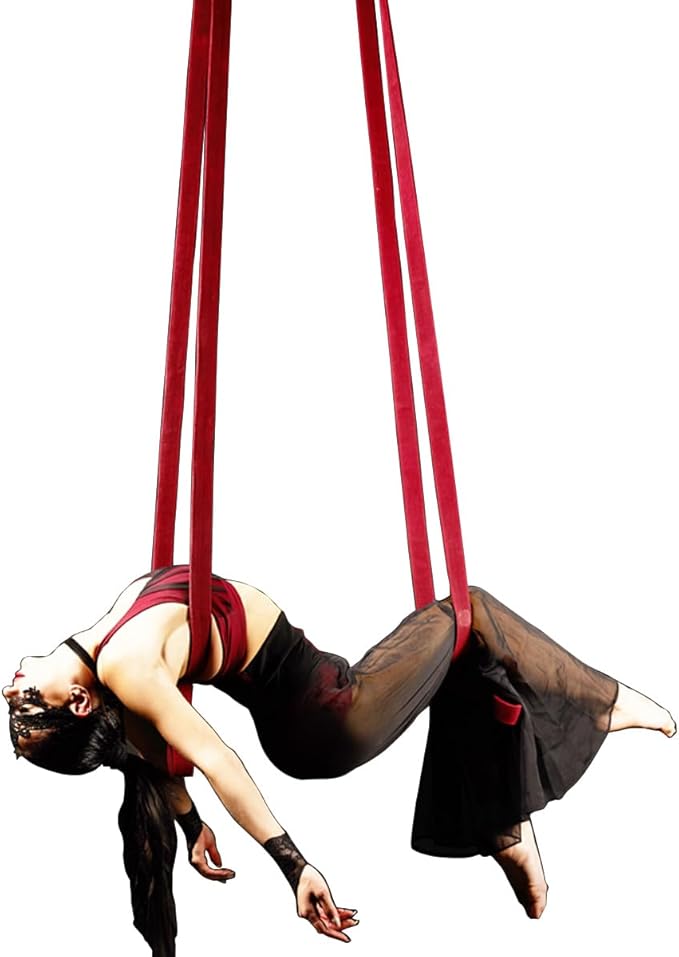 6.6ft 2m Aerial Loops Aerial Straps Ropes Aerial Acrobatics Body Loop Trapeze Circus Apparatuses Equipment Yoga Straps 1 pairs