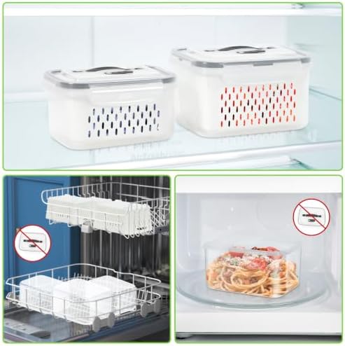 4 Pack Fridge Fruit Storage Containers