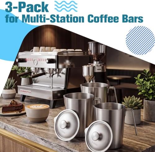 3 Pcs 32 oz Stainless Steel Pitcher