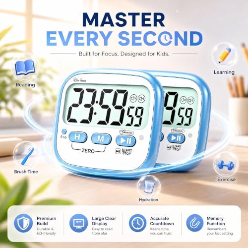AyayaBoss 2-Pack Magnetic Kitchen Timers