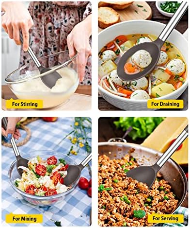 BUNDLEPRO Silicone Cooking Spoons
