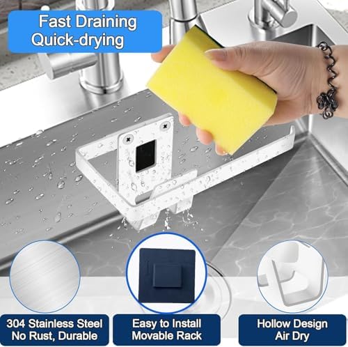 GAViA Sponge Holder for Kitchen Sink, Sink Caddy, Wall Hanging or in-Sink