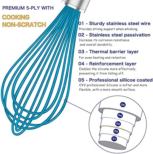 OYV Silicone Whisk, Heat Resistant 480°F Whisks