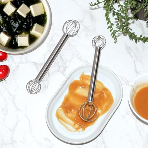 Stainless Steel Measuring Whisk, Double-Ended Whisk