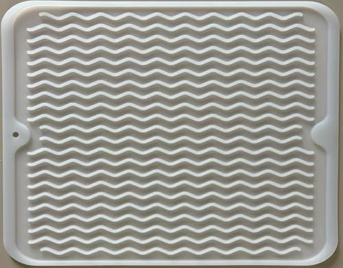 Silicone Dish Drying Mat, Non-Slip Easy Clean Sink Mat, Translucent
