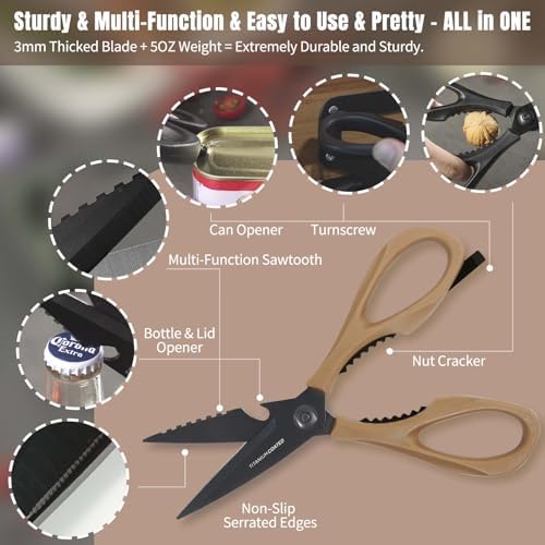 Kitchen Scissors All Purpose, Extra Sharp Kitchen Shears