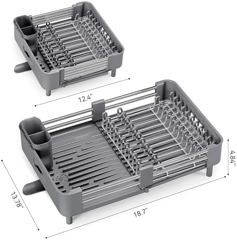 Urackify Extendable Stainless Dish Drying Rack