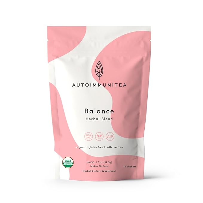 AutoimmuniTea – AIP Thyroid Support and Hormone Balance Tea for Women, Autoimmune Protocol Caffeine Free Eleuthero Tulsi, Spearmint, Licorice Tea Bags