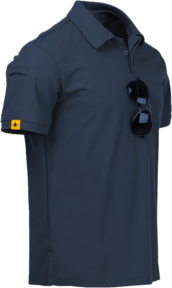 SCODI Mens Polo Shirts Performance Short Sleeve Tactical Shirts Athletic Golf Shirt for Men Daily Casual Collared T-Shirt