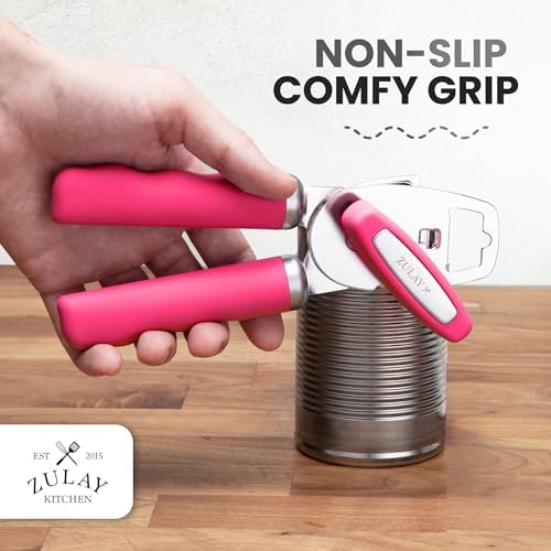 Zulay Kitchen Manual Can Opener Heavy Duty Patented Stainless Steel