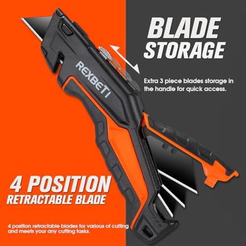 REXBETI Box Cutter 2-Pack, Utility Knife