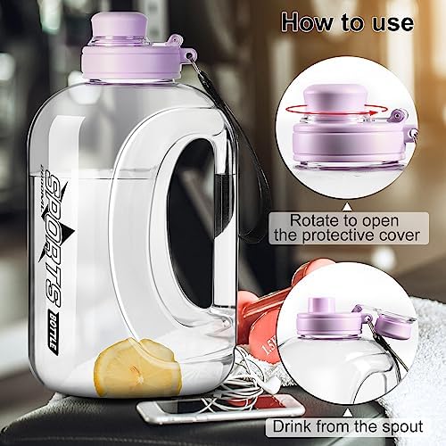 Doseno Large Water Bottle, 95 oz/2.8 L