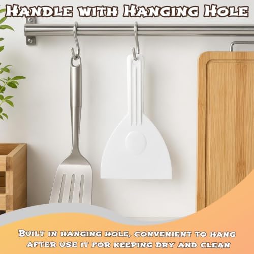 2PCS Plastic Handle Pizza Dough Scrapers, Baking Food Scrappers