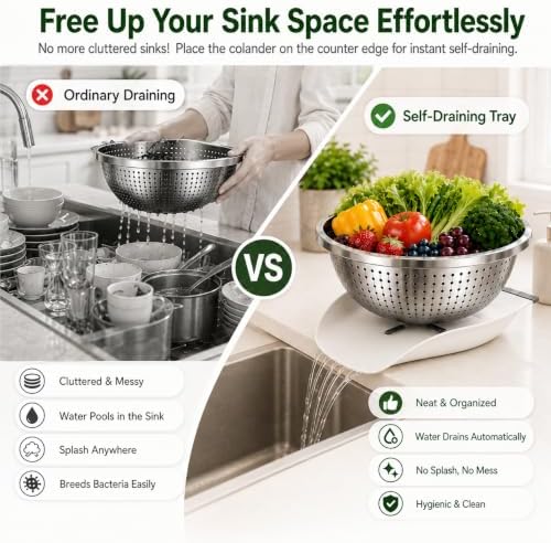 Stainless Steel Colander Set