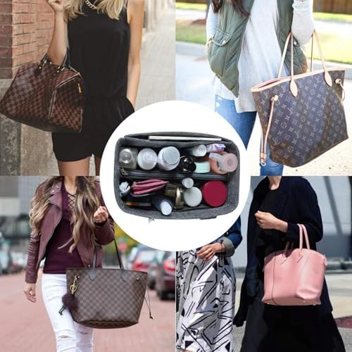 OMYSTYLE Purse Organizer Insert, Felt Tote Bag Organizer Insert