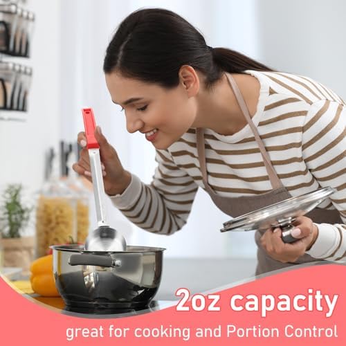 Teenyyou 4 Pcs Portion Control Serving Spoons Measuring Ladles