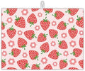Pink Strawberry Dish Drying Rack Mat