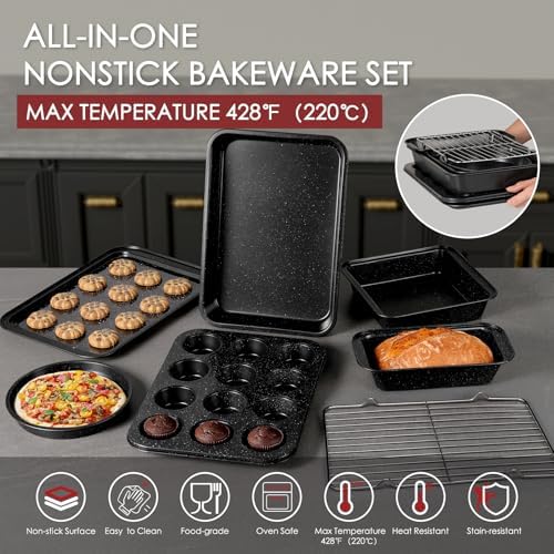 Kikcoin 31 Piece Pots and Pans Set Non Stick Kitchen Cookware Sets