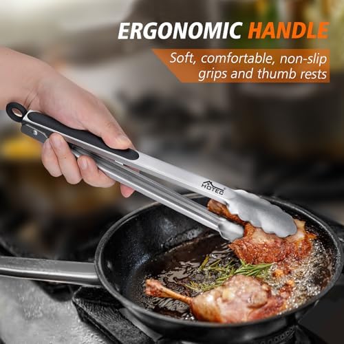 Hotec Stainless Steel Locking Kitchen Tongs