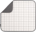 S&T INC. Dish Drying Mat, Stitched Plaid