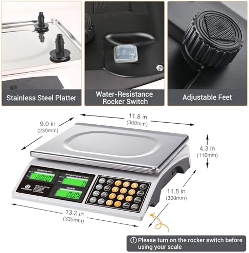 Price Computing Scale 66lb Digital Commercial Produce Scale