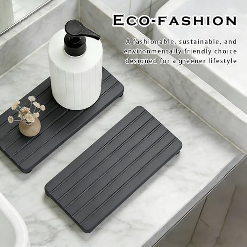 2PCS Stone Drying Tray, Water Absorbing Stone Tray