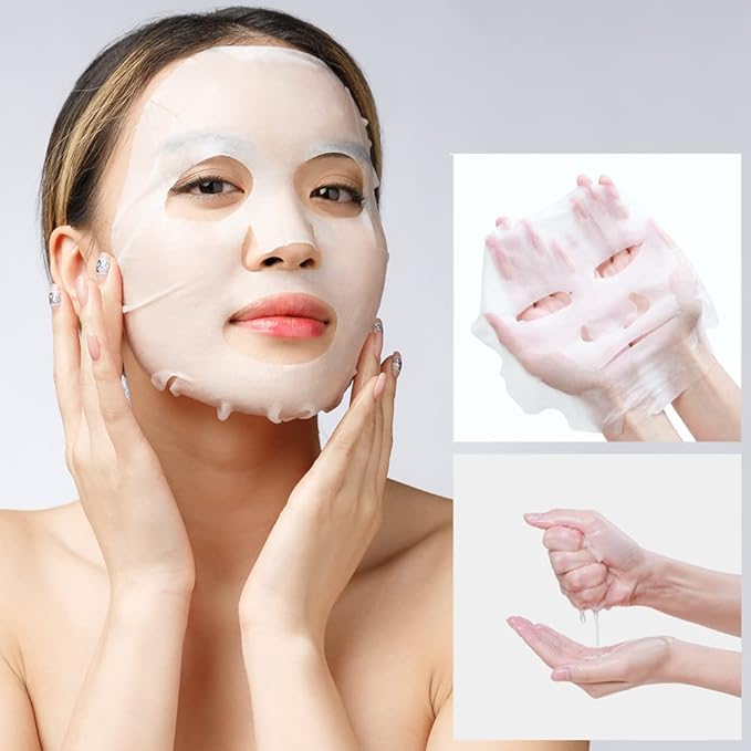 #OOTD Ceramide Brightening Sheet Mask For Face, Moisturizing, Anti Aging Ceramide, Peptide, Vitamin C, EVE Vegan 10EA