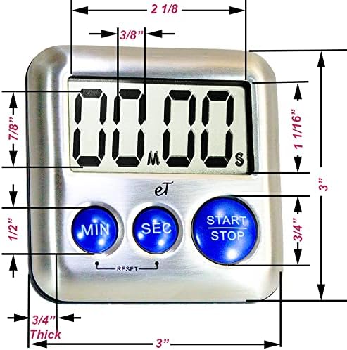 Elegant Digital Kitchen Timer Stainless Steel