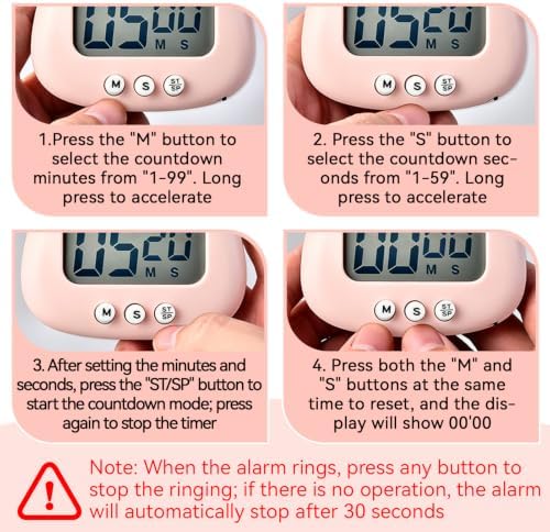 Cute Digital Desk Timer, Cute Digital Kitchen Timer Digital Magnetic Digital