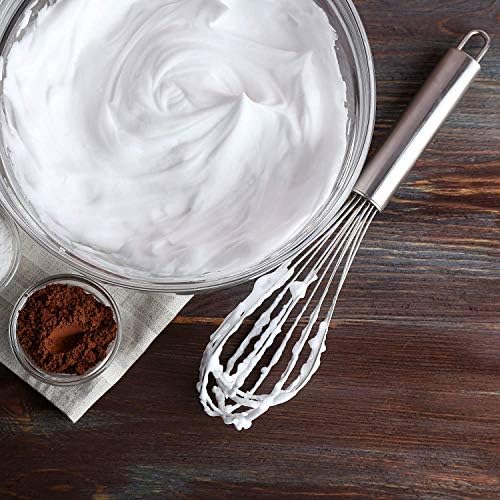 Whisks for Cooking, 3 Pack Stainless Steel Whisk for Blending, Beating and