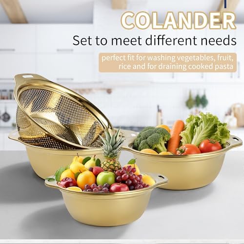 Gulex Colander Stainless Steel 4-quart