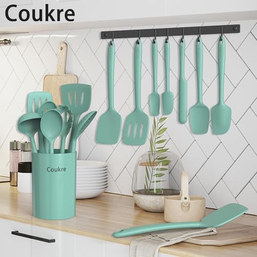 Coukre Silicone Kitchen Cooking Utensils Set, Heat Resistant