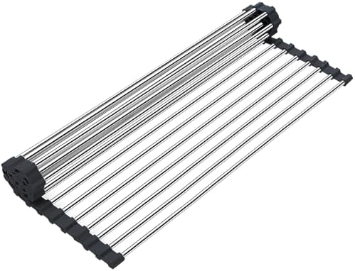 Searik Dish Drying Rack Roll Up Sink Drying Rack, Over The Sink Dish Rack