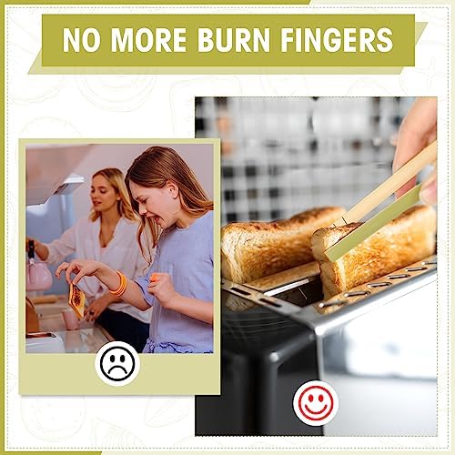 Chengu 240 Pcs Mini Bamboo Tongs Disposable Serving Appetizer, 4.7 Inch