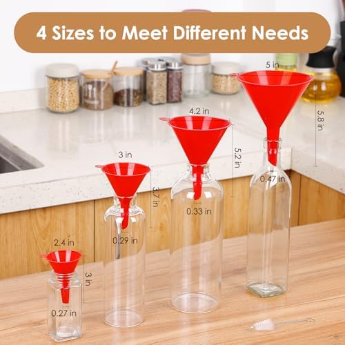 4 PCS Plastic Kitchen Funnel Set