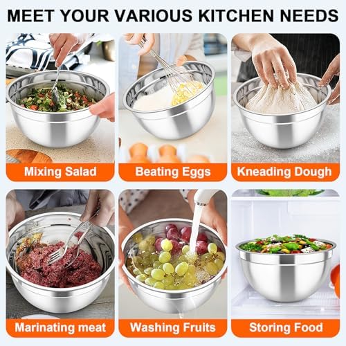 TeamFar Mixing Bowls with Lids